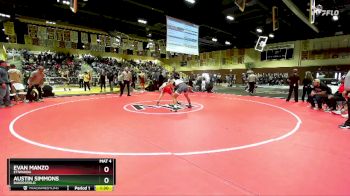 165 lbs Quarterfinal - Evan Manzo, Etiwanda vs Austin Simmons, Bakersfield