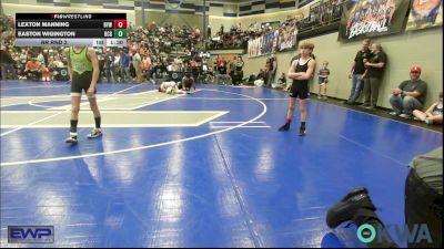 55 lbs Rr Rnd 2 - Lexton Manning, Bristow Elementary Wrestling Club vs Easton Wigington, Blaine County Grapplers