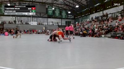 223-291 lbs Champ. Round 1 - Matthew Wilke, North County Wrestling Club vs Stephen Lee, Unattached