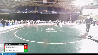 92 lbs Champ. Round 2 - Enzo Nanamkin, Toppenish USA Wrestling Club vs Carsen Pulczinski, Liberty Warriors Wrestling Academy