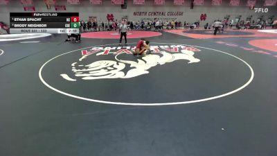 133 lbs 1st Place Match - Ethan Spacht, North Central vs Brody Neighbor, Coe