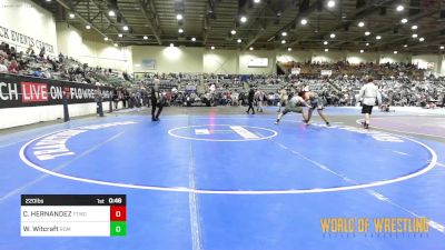 220 lbs Consi Of 4 - CHRISTOPHER HERNANDEZ, Tulare Titans Wrestling Club vs William Witcraft, Redmond High School