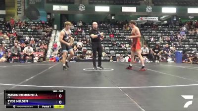 165 lbs 1st Place Match - Mason McDonnell, CA vs Tyde Nelsen, IA