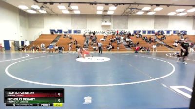 157 lbs Semifinal - Nathan Vasquez, Skyline College vs Nicholas Dehart, Fresno City College