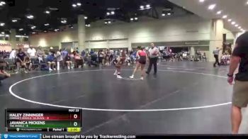 114 lbs Round 6 (10 Team) - Haley Zinninger, Charlie`s Angels- GA Black vs Javanica Mickens, The Angels