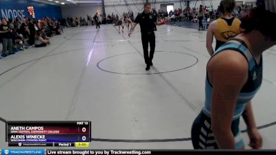 110 lbs Quarterfinal - Alexis Winecke, Wisconsin Stevens Point vs Aneth Campos, Iowa Central Community College