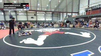 U8 FK - 62 lbs Cons. Semis - Liam Leinenbach, Peninsula Wrestling Club vs Raiden Crook-Hutsler, White River Hornets Wrestling Club