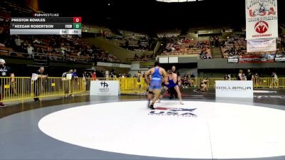 Junior Boys - 175 lbs Cons. Round 4 - Preston Bowles vs Keegan Robertson, Frontier High School Wrestling