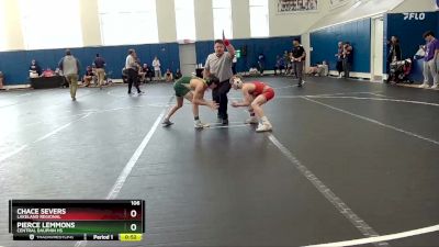 106 lbs Cons. Round 1 - Chace Severs, Lakeland Regional vs Pierce Lemmons, Central Dauphin HS