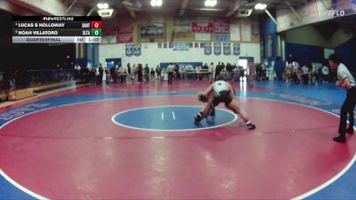 144 lbs Quarterfinal - Noah Villatoro, Sultana vs Lucas S Holloway, Santiago (Corona)