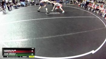 105 lbs Round 1 (6 Team) - Gage Grizzle, Kansas Copperhead vs Hudson Blair, Nebraska Red