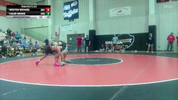 Boys 175 lbs Quarterfinal - Caleb Menke, Hayden vs Weston Michael, Shawnee Heights