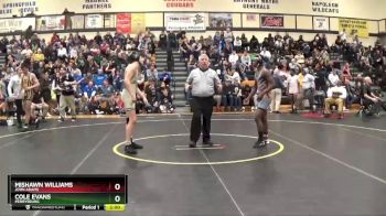 132 lbs Champ. Round 1 - MiShawn Williams, John Adams vs Cole Evans, Perrysburg