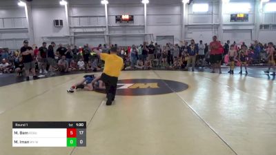 70 lbs Round 1 - Mason Bem, Rogue W.C. (OH) vs Maddox Iman, WV Wild 2