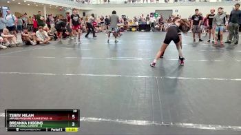 98 lbs Round 3 (4 Team) - Breanna Higgins, BHWC Florida Supreme vs Terry Milam, Applied Pressure X Kame Style