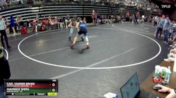 100 lbs Round 4 (6 Team) - Maverick Smith, Indiana Blue vs Cael Vander Broek, South Dakota Lightning