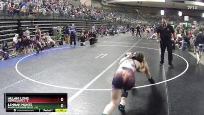 120 lbs Round 1 (4 Team) - Lennah Monts, Kansas Lavender Gecko vs Aulani Long, North Dakota 2