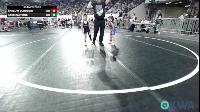 40 lbs Round Of 16 - Barlow Schubert, Chandler Takedown Club vs Kase Zappone, Barnsdall Youth Wrestling