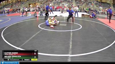 147 lbs Finals (8 Team) - Brysen Penaloza, La Grande vs Cutter Marsh, Crook County