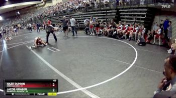 60 lbs Round 4 (6 Team) - Jacob Graber, Minnesota Maroon vs Haze Dunkin, Nebraska Red