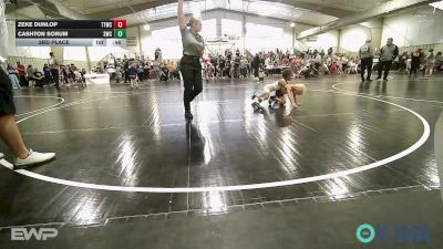 40 lbs 3rd Place - Zeke Dunlop, Team Tulsa Wrestling Club vs Cashton Sorum, Salina Wrestling Club