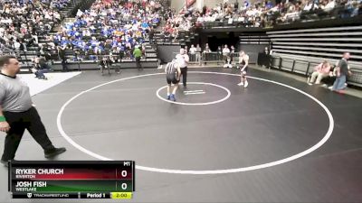 150 lbs Champ. Round 1 - Josh Fish, Westlake vs Ryker Church, Riverton