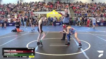 90 lbs Semifinal - Paisley Sosbe, Eastwood Eagles Wrestling Club vs Hayden Ramsey, Watkins Memorial