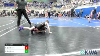 46 lbs Round Of 16 - PC Smith, Pawhuska Elks Takedown vs Silas Boyd, Harrah Little League Wrestling