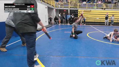 45 lbs Consi Of 16 #1 - Dallas Cabe, Grover Rains Wrestling Club vs Greyson Lemons, Watonga Youth Wrestling