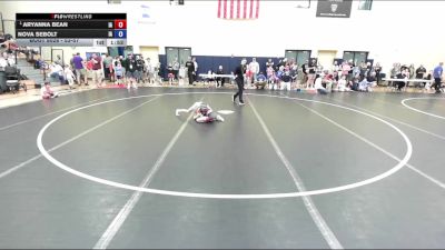 53-57 lbs Champ. Round 2 - Aryanna Bean, IA vs Nova Sebolt, IA