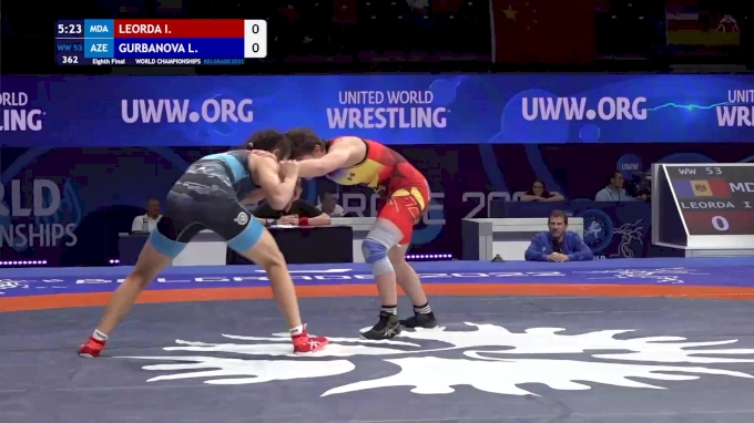 53 kg 1/8 Final Iulia Leorda, Moldova vs Leyla Gurbanova, Azerbaijan