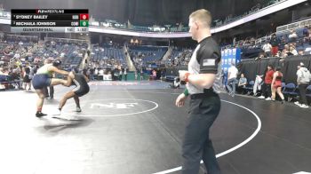 7A - 165 lbs Quarterfinal - Sydney Bailey, Heritage High School vs Michaila Johnson, Cox Mill