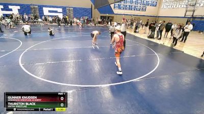 125 lbs Champ. Round 2 - Gunner Knudsen, Sanderson Wrestling Academy vs Thurston Black, Uintah Wrestling