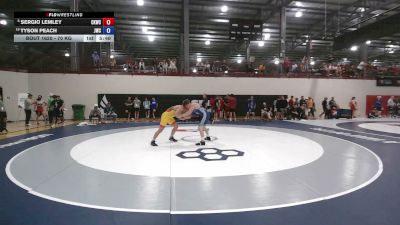 70 kg Cons. Rd Of 16 - Sergio Lemley, Cliff Keen Wrestling Club vs Tyson Peach, Jackrabbit Wrestling Club