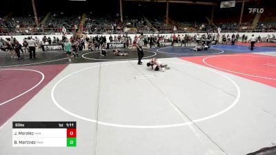 83 lbs Semifinal - Jaxon Moralez, Hammer House Mafia vs Bradley Martinez, Hammer House Mafia