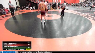 220 lbs Cons. Round 4 - Michael Renquist, Lombard (MONTINI) vs Luke Liberatore, Chicago (MARIST)