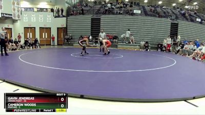 126 lbs 2nd Wrestleback (8 Team) - Cameron Woods, Portage vs Gavin Jendreas, Crown Point