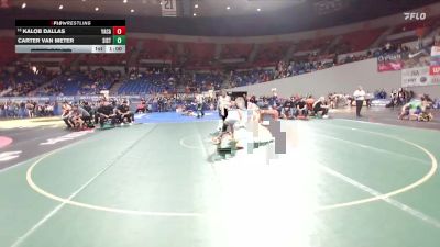 3A Boys 126 lbs Cons. Round 3 - Kalob Dallas, Yamhill-Carlton Boys vs Carter Van Meter, Sisters Boys