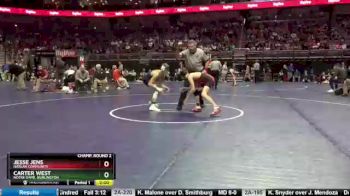 2A-106 lbs Champ. Round 2 - Jesse Jens, Harlan Community vs Carter West, Notre Dame, Burlington