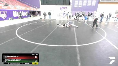 114 lbs Quarterfinal - Carson Neubert, WI vs Ethan Benson, MN