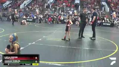61 lbs Cons. Semi - Hannah Shields, Montague Wildcats WC vs Layla Foster, Center Line WC