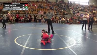 55 lbs Round 5 - Salma Bisenova, Knights Wrestling Club vs Destiny Victory Wren, Bomber Wrestling Club