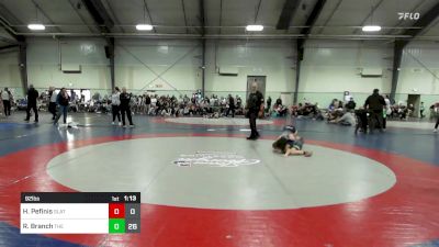 92 lbs Semifinal - Hudson Pefinis, Slate Wrestling Academy vs Ross Branch, The Storm Wrestling Center