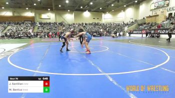 160 lbs Consi Of 8 #1 - Jorge Santillan, Cali Warriors Wrestling vs Max Bantiuc, Shake N Bake