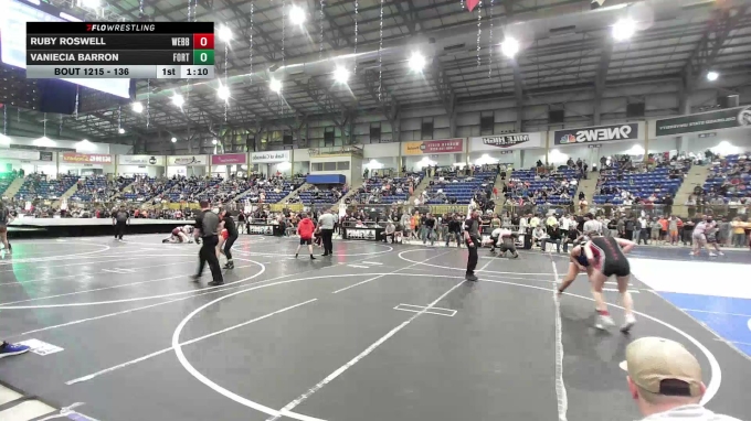 Ruby's Roswell 136 lbs Semifinal - Ruby Roswell, Webber Middle School vs Vaniecia ...