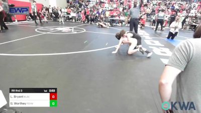 80 lbs Rr Rnd 3 - Laken Bryant, Blackwell Wrestling Club vs Gabriel Worthey, Prairie Grove Youth Wrestling