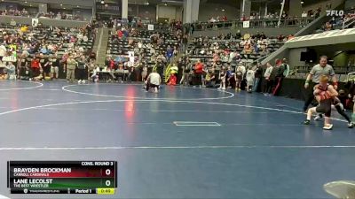 70 lbs Cons. Round 3 - Lane Lecolst, The Best Wrestler vs Brayden Brockman, Carroll Cardinals