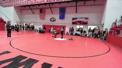 JH 126 lbs Cons. Round 2 - Delilah McKinney, EISENHOWER JH vs Melody Pendarvis, MIDWEST CITY