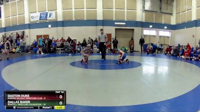 59 lbs Round 4 (10 Team) - Dallas Baker, Roncalli Wrestling Foundation vs Daxton Duke, Kokomo Wildkat Wrestling Club