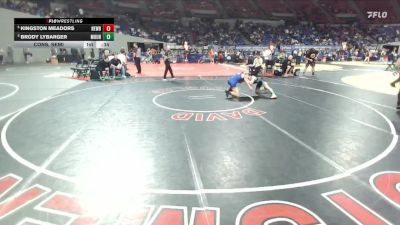 6A Boys 126 lbs Cons. Semi - Kingston Meadors, Newberg Boys vs Brody Lybarger, Mountainside Boys